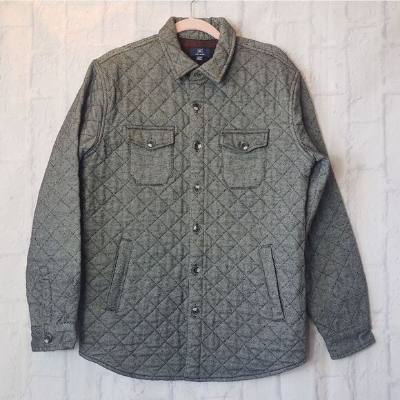 George Other - GEORGE Button Front Quilted Shirt Jacket Men's Small